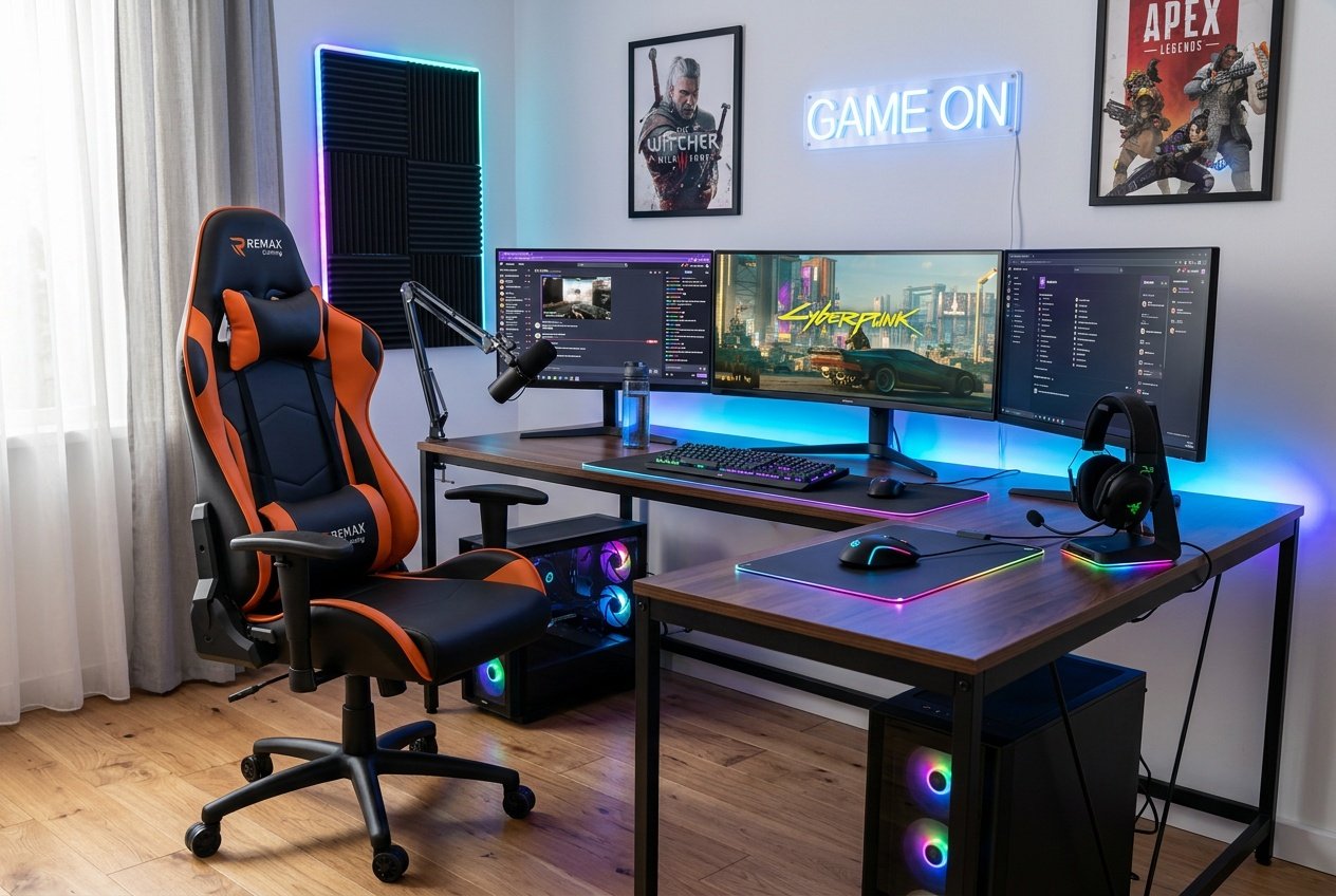 Gaveideer til gameren med fokus på gamingstole og borde